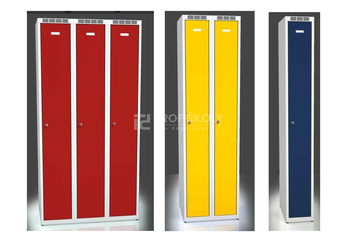 Kovová šatní skříň s klasickými dvířky