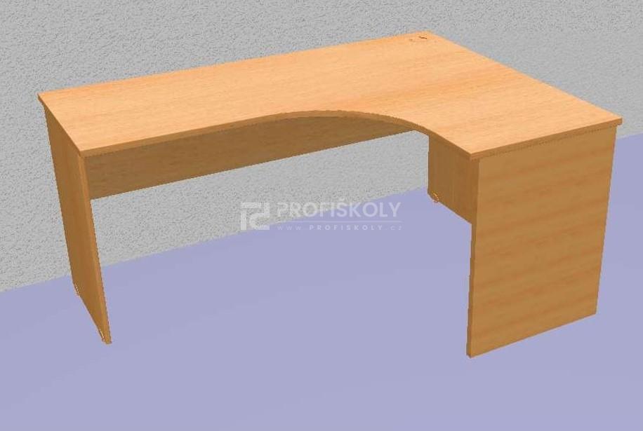 Pracovní školní stůl rohový, podnož lamino