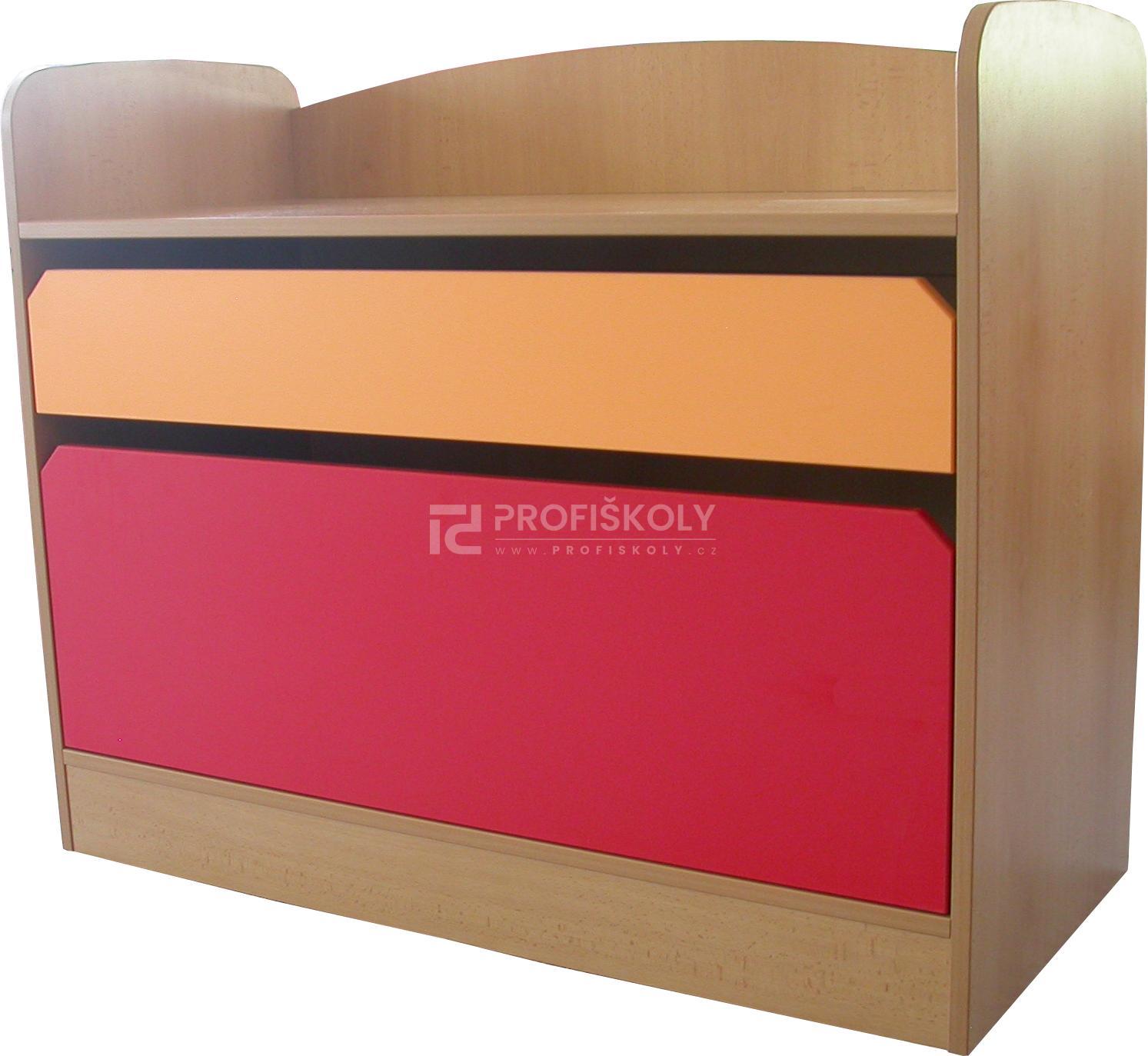 Skříňka s mantinelem, 2x zásuvka, rozměr 1040x850x470 mm