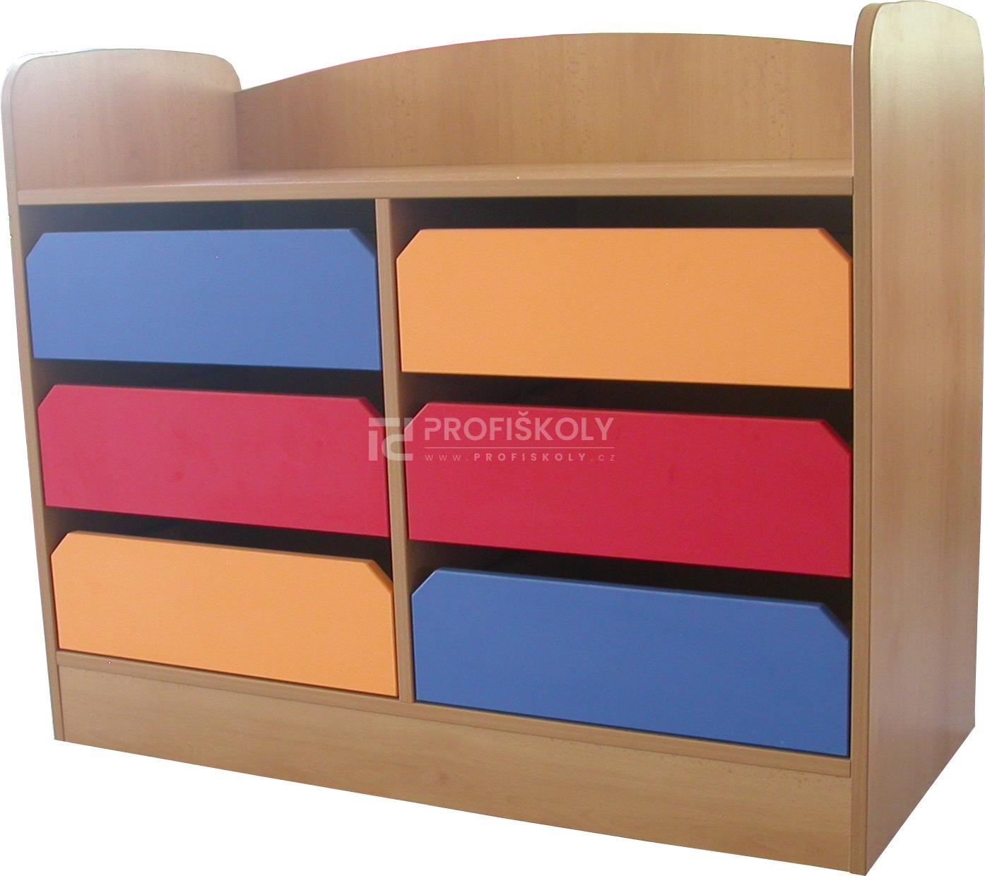 Skříňka s mantinelem, 6x zásuvka, rozměr 1040x850x470 mm