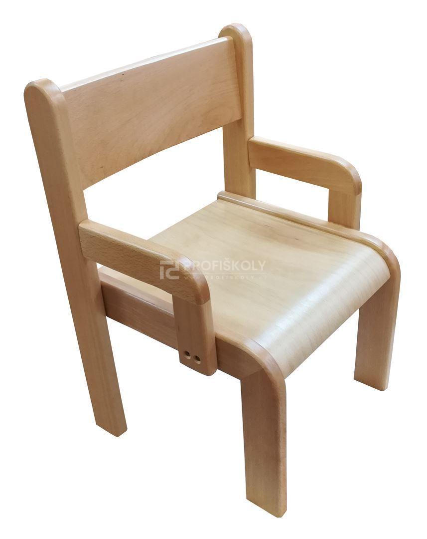 Židle NELA s područkami (přírodní/mořená)