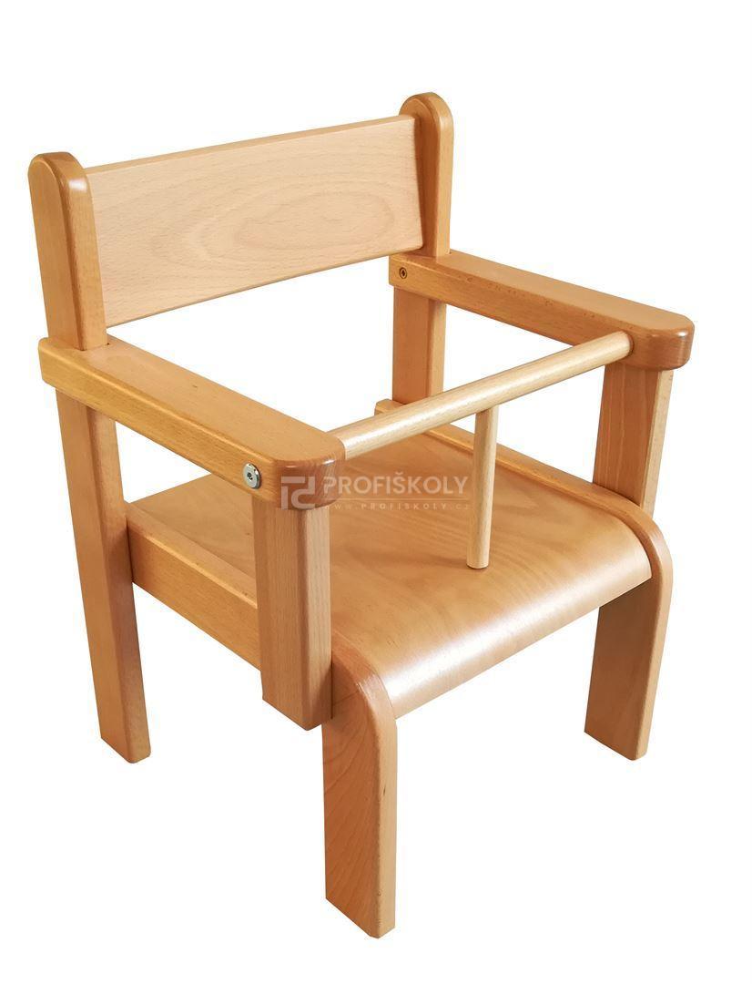 Židle TINA s příčkou přírodní