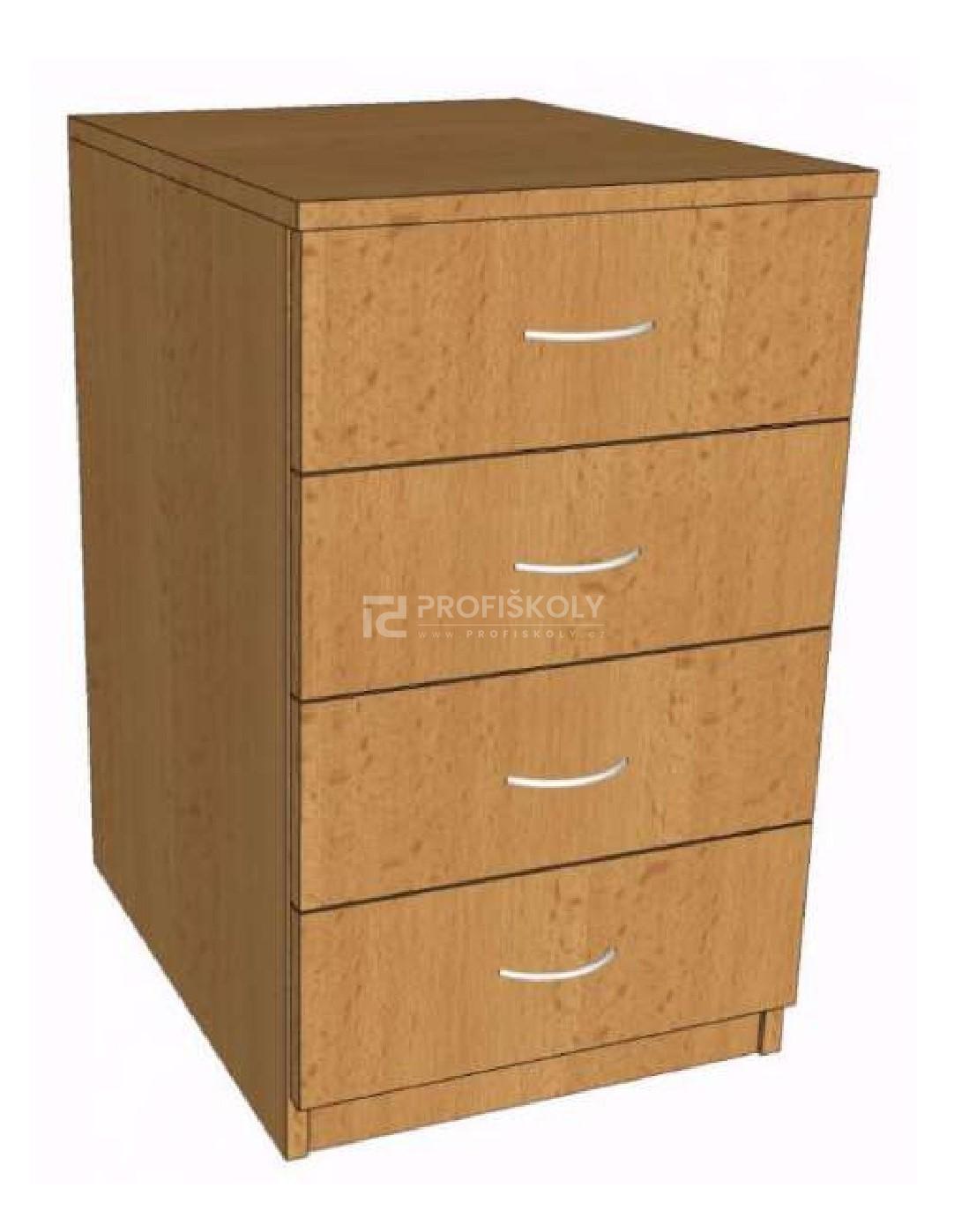 Kontejner 4 zásuvkový pevný