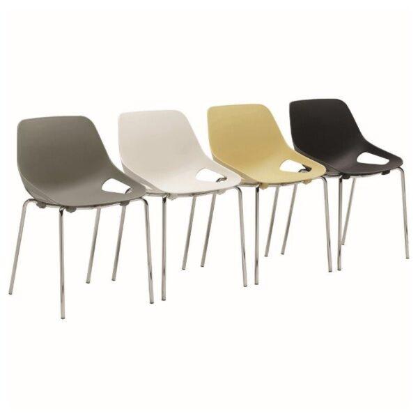 barevné varianty školních židlí do jídelny