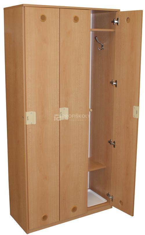 Šatní skříňka 3-dílná nízká 900x1390x400 mm (podstavec sokl lamino)