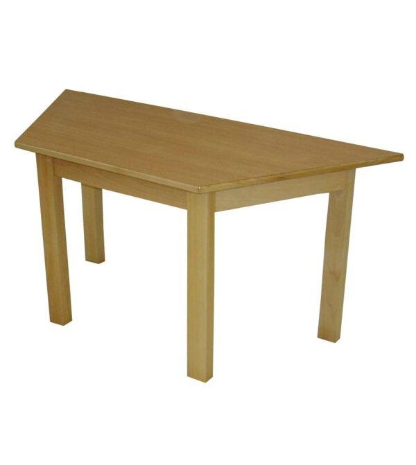 Trapézový stolek dřevěný do družiny - školní nábytek