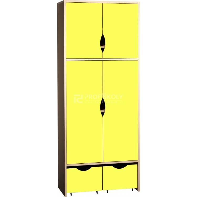 Skříňka vysoká s dvířky a kontejnery PROMA (š/v/h) 800x1870x450 mm