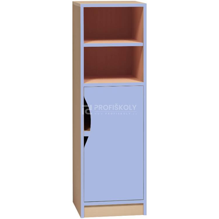 Skříňka s dvířkem a policemi úzká PROMA (š/v/h) 400x1210x450 mm