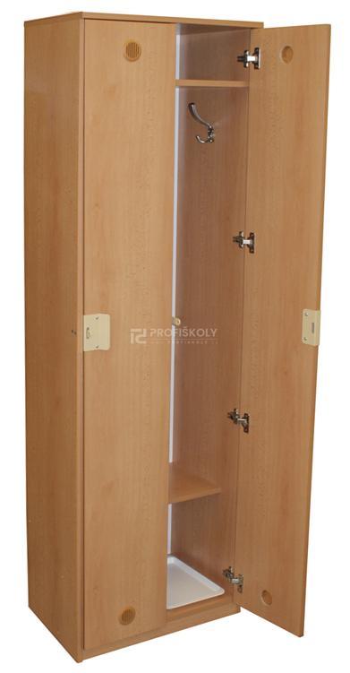 Šatní skříňka 2-dílná nízká 600x1390x400 mm (podstavec sokl lamino)
