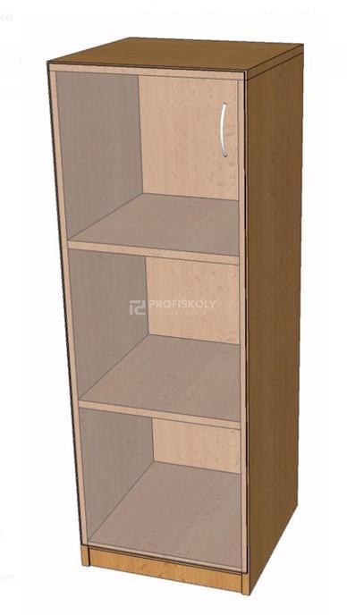 Skříň policová, dveře sklo 1135x400x419 mm
