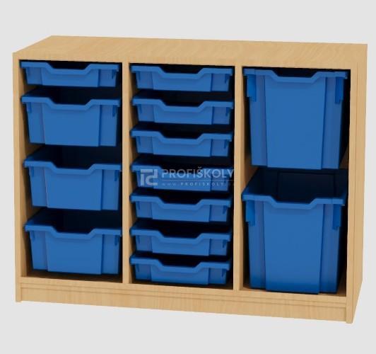 Regál pro plastové boxy GRANT 779x1040x450