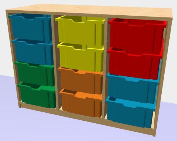 Regál pro plastové boxy 779x1040x450 - Image 5