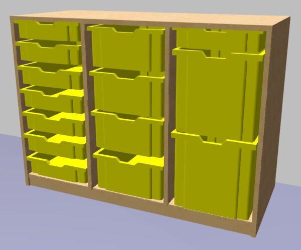Regál pro plastové boxy 779x1040x450
