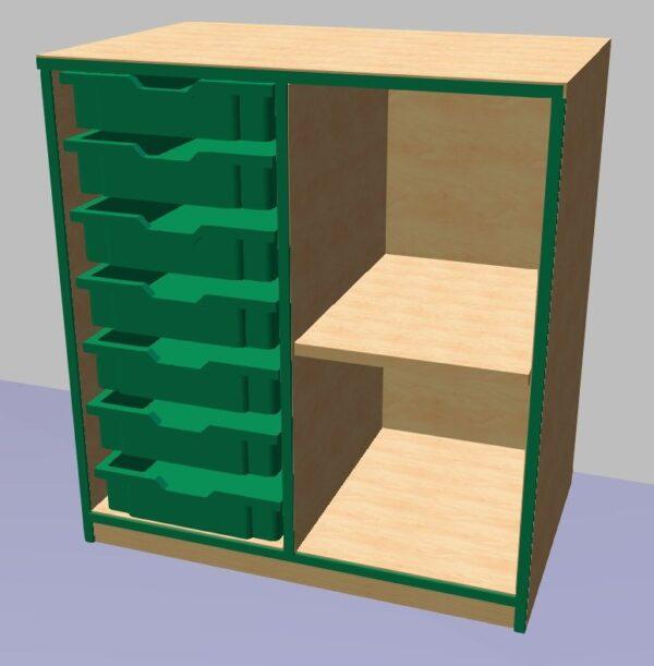 Regál pro plastové boxy s s poličkou 779x700x450 - Image 3