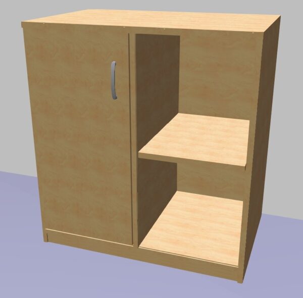 Skříňka s dvířkem a poličkou 779x800x450