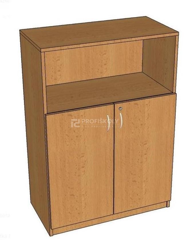 Skříň policová, částečně uzavřená 1135x800x419 mm