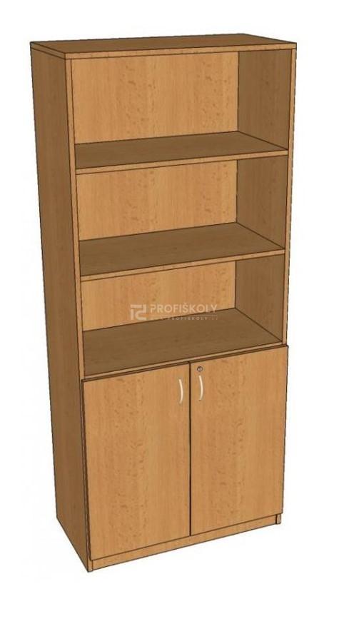 Skříň policová, částečně uzav. 1847x800x419 mm