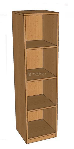Skříň policová otevřená úzká 1491x400x400 mm