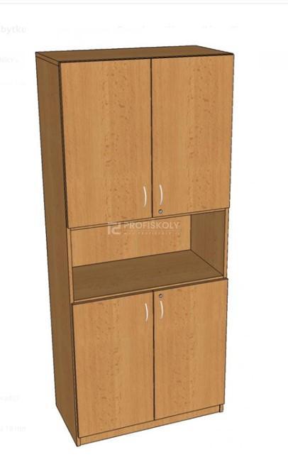 Skříň 4-dveřová s nikou 1847x800x419 mm