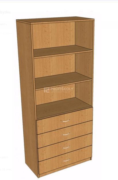 Skříň kombinovaná, 4x zásuvka 1847x800x400 mm
