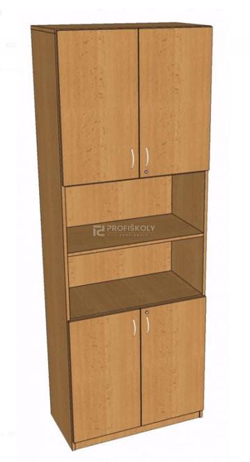 Skříň 4-dveřová s nikou 2203x800x419 mm