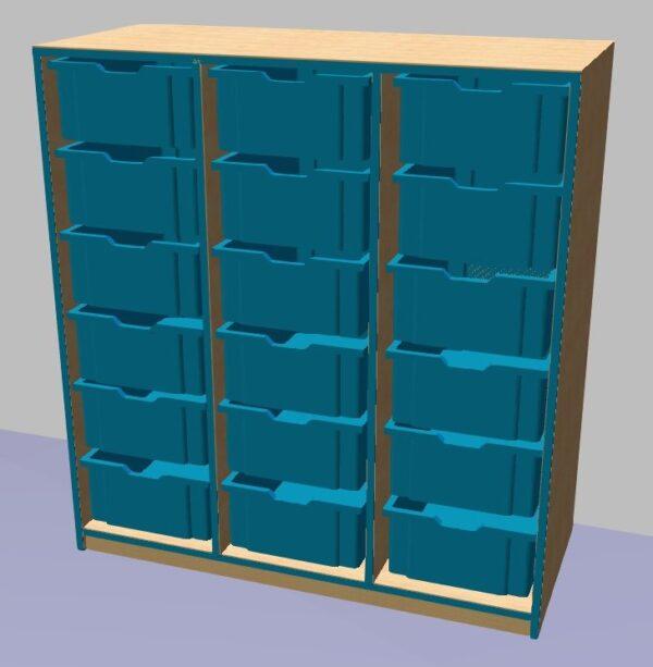 Regál pro plastové boxy 1135x1040x450 - Image 3