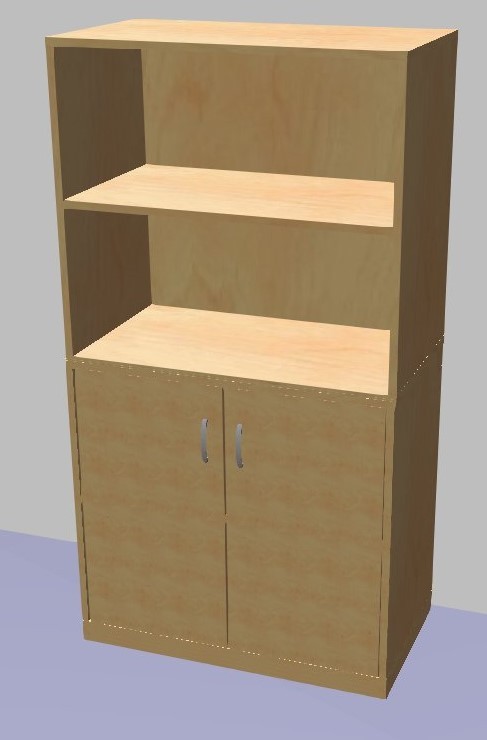 Skříňka s dvířky a regálem GRANT 1491x800x450