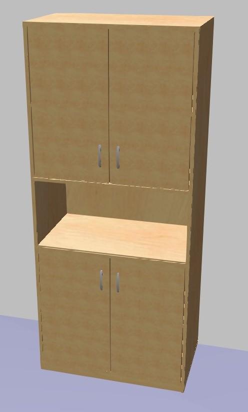 Skříňka se 4 dveřmi a regálem GRANT 1847x800x450