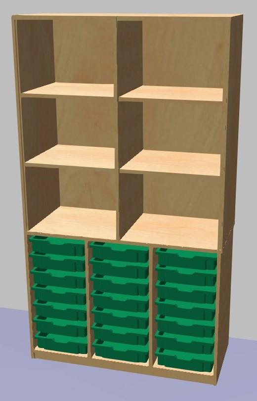 Skříň otevřená pro plastové boxy GRANT 1847x1040x450