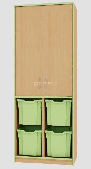 Skříň horní část dvířka pro plastové boxy GRANT 1847x700x450