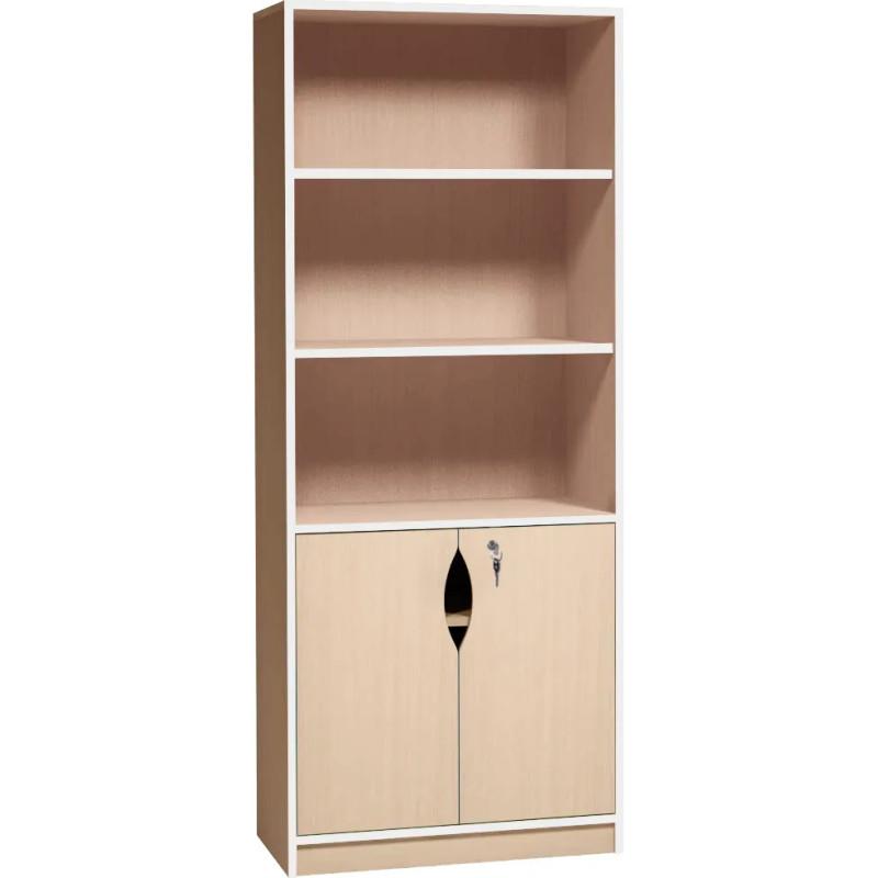 Skříň s otevřenými policemi a dvířky PROMA (š/v/h) 800x1870x450 mm