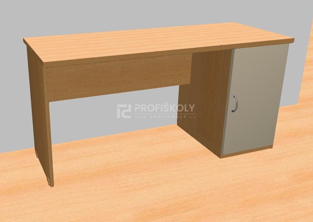 Kancelářský stůl s dvířkem, podnož lamino