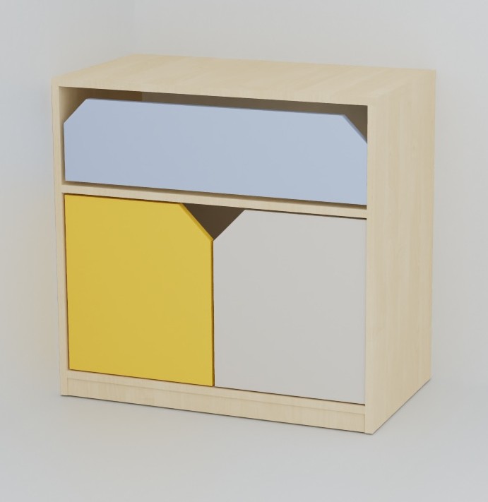 Skříňka s dvířky a zásuvkou COLOR 779x800x450