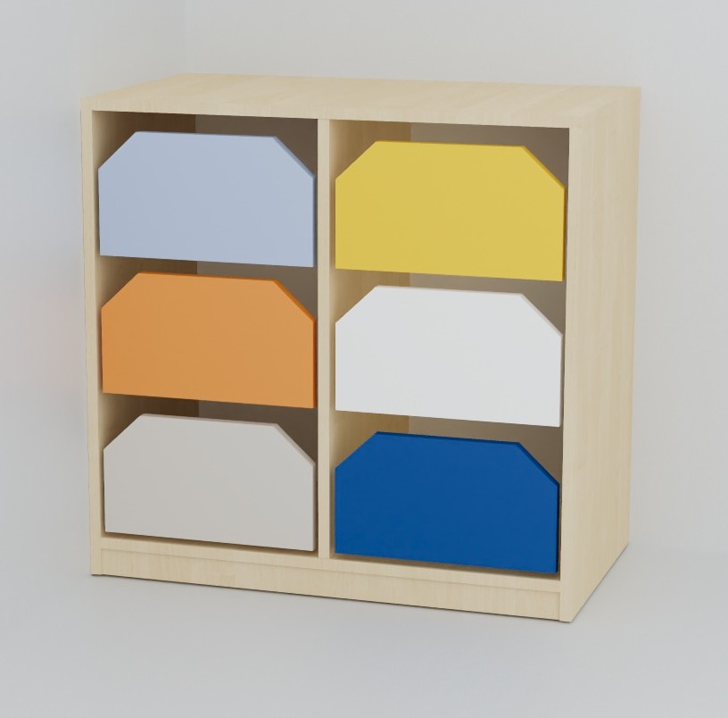 Skříňka s 6 zásuvkami COLOR 779x800x450