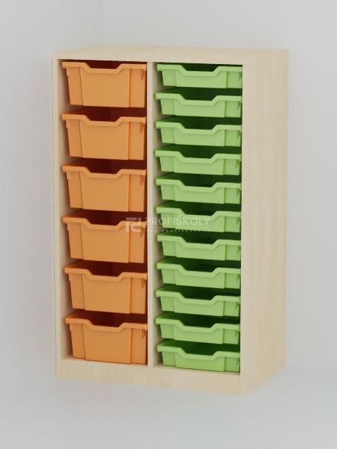 Regál pro plastové boxy COLOR 1135x700x450
