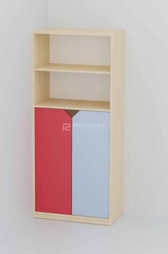 Skříňka s vysokými dvířky a regálem COLOR 1847x800x450