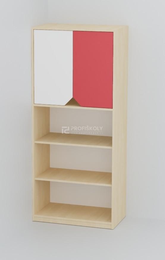 Skříňka s vysokým regálem a dvířky COLOR 1847x800x450