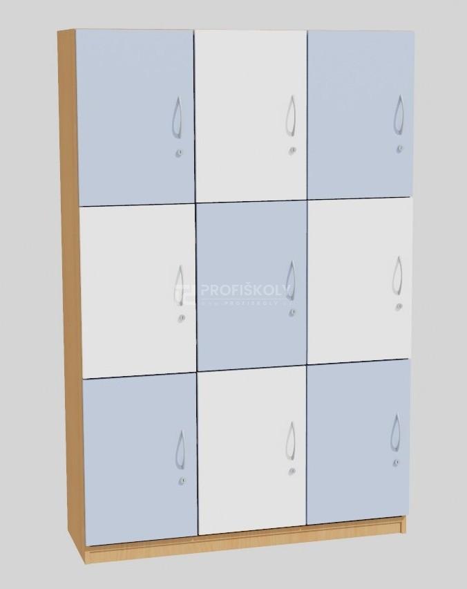 Skř&iacute;ň &uacute;ložn&aacute; 3 patra - 9 dv&iacute;řek 900x1800x420 (podstavec sokl lamino)