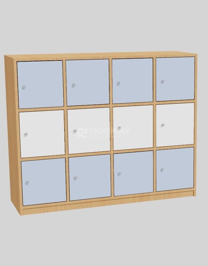 Skříně boxová 12 dvířek 1300x1030x400 (podstavec sokl lamino)